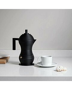 Alessi - Black Pulcina Espresso Coffee Maker - 6 cup - Limited Edition